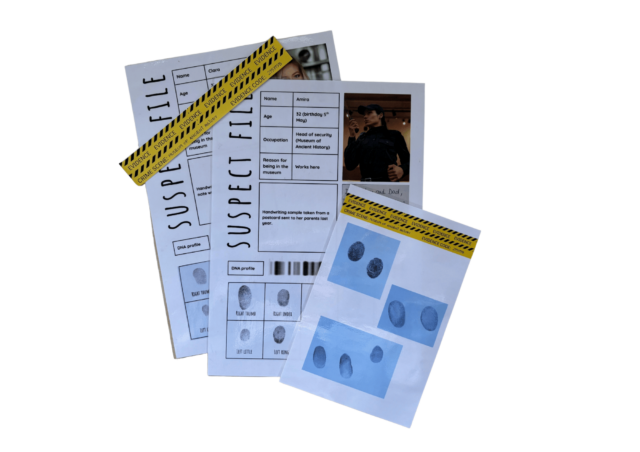 Fingerprint activity for Fab Forensics workshop